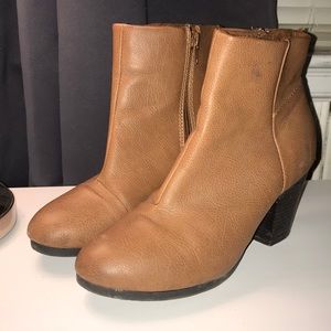 Tan booties